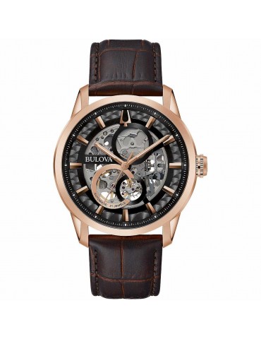 Orologio Bulova - Sutton - Automatico 43mm Nero Rose Gold - 97A169