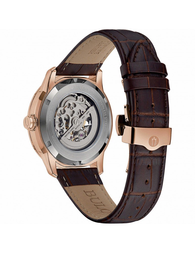 Orologio Bulova - Sutton - Automatico 43mm Nero Rose Gold - 97A169