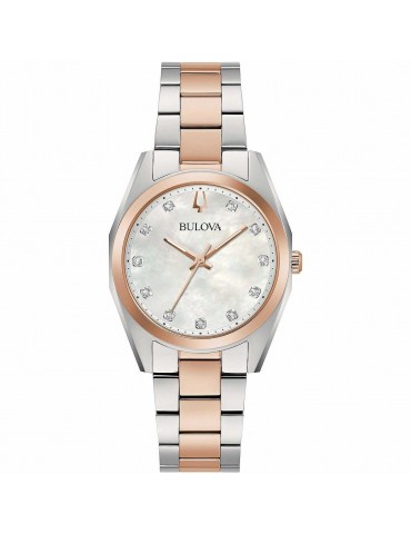 Bulova Woman's Watch - Surveyor 31mm Rose Gold Mother of Pearl with Natural Diamonds - 0