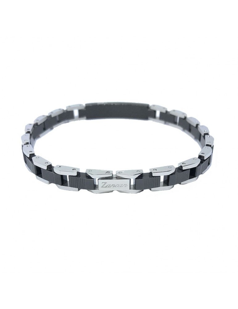 Zancan Hi Teck Bracelet with Black Spinels for Men - 0