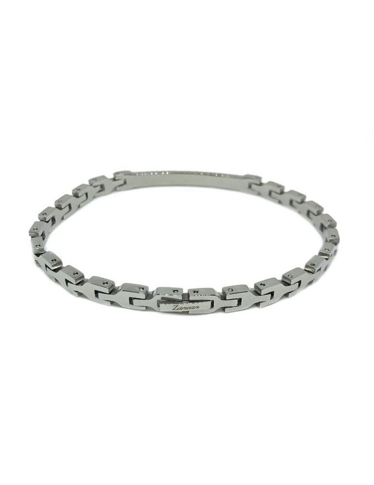 Zancan Bracelet for Men - Hi Teck in Steel with Black Spinels - 0