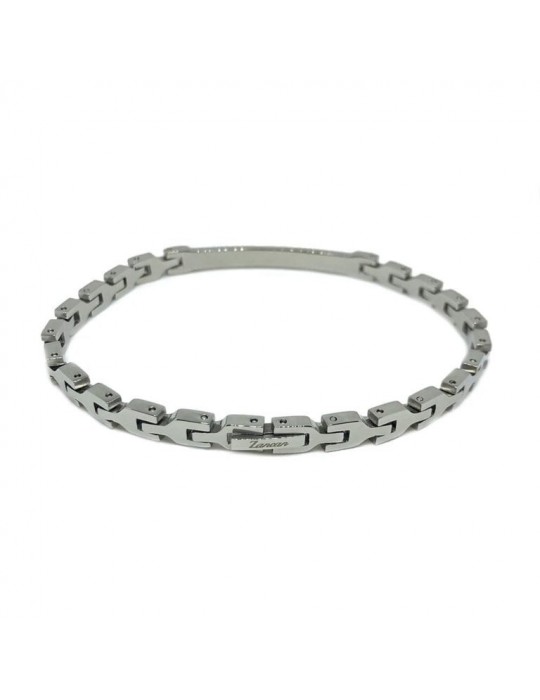 Bracciale Zancan Uomo - Hi-Teck - Acciaio - Spinelli Neri - EHB191