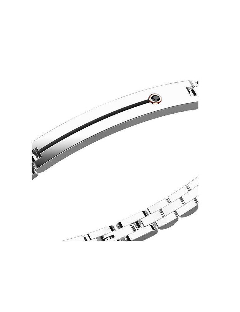 Bracciale Zancan - Hi-Teck - Catena - Acciaio - Zircone Nero - EHB130