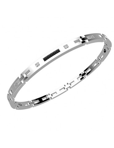 ZANCAN STEEL BRACELET WITH SHAPPIRES AND SPINELLI - 0