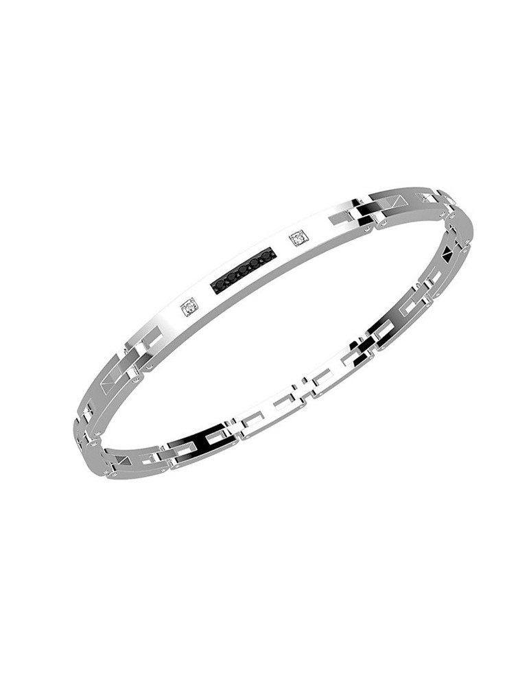 ZANCAN STEEL BRACELET WITH SHAPPIRES AND SPINELLI - 0