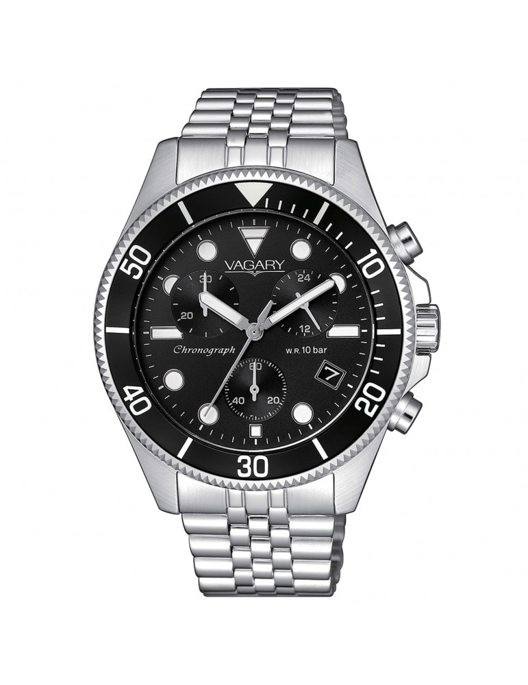 Vagary Man's Watch Aqua39 Crono 41mm Only Time Black and Gold