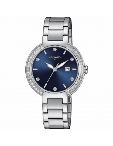 Vagary Woman's Watch - Flair Time and Date 32mm Blue with Crystals - 0