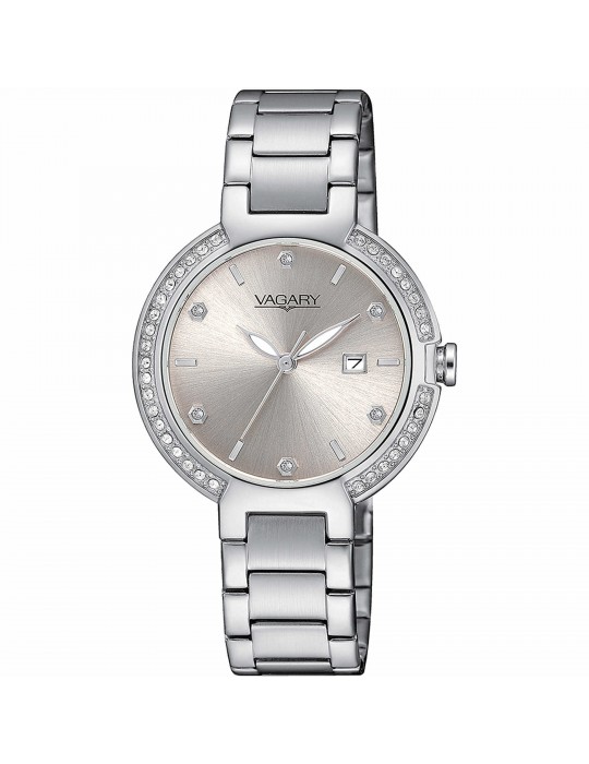 Orologio Vagary - Flair - 32mm Beige Argento - Cristalli - IU2-511-91