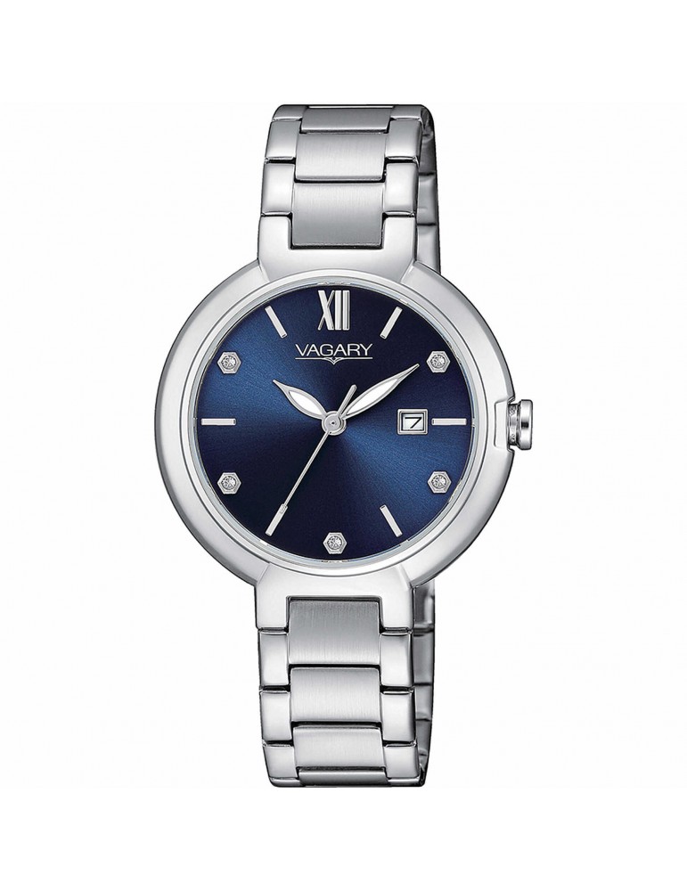 Vagary Woman's Watch - Flair Time and Date 32mm Blue with Crystals - 0