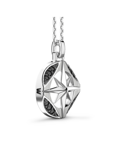 Zancan Necklace for Men - in 925% Silver with Wind Rose Pendant - 0 2