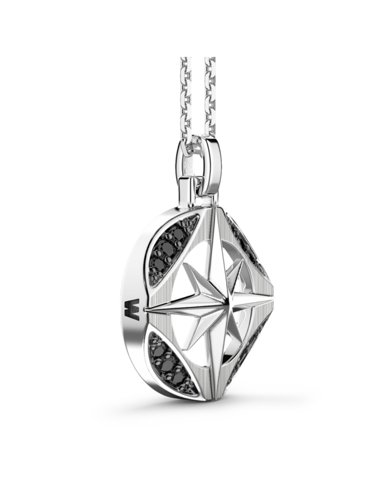 Collana Zancan Uomo - Insignia 925 - Argento - Rosa dei Venti - ESC008