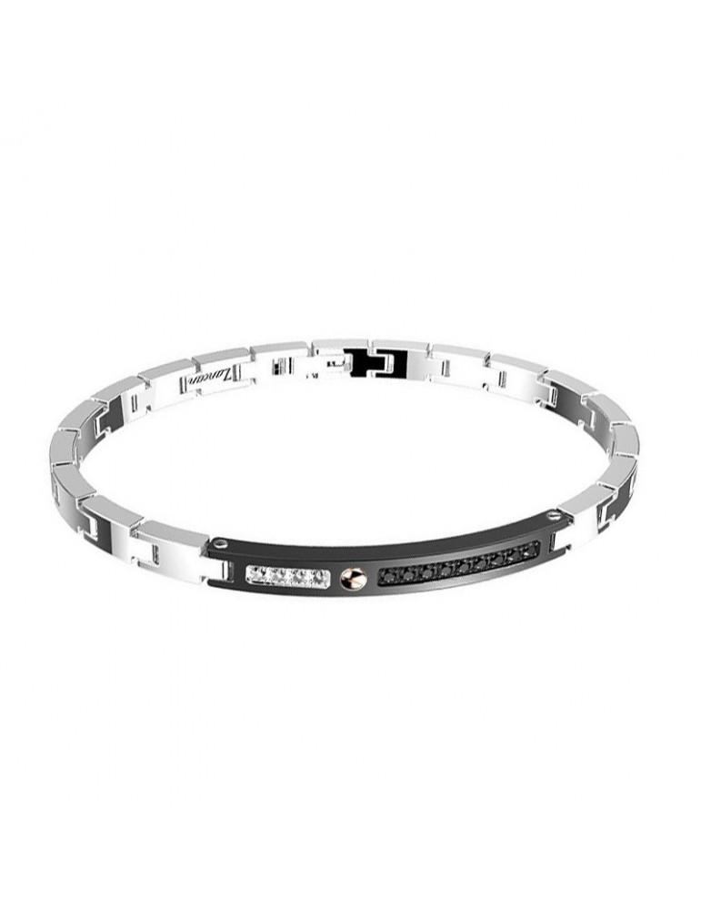 Zancan Bracelet with Black Spinels and Sapphires for Man - 0
