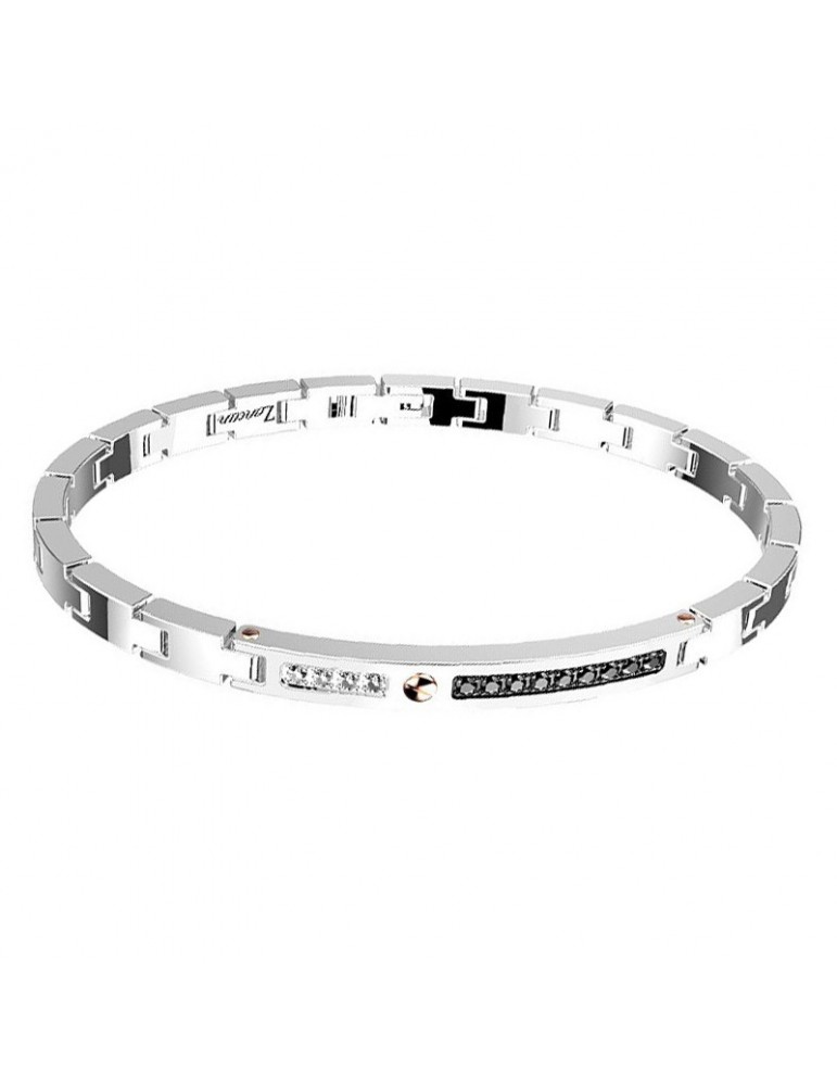 Bracciale Zancan - Hi-Teck - Acciaio - Spinelli - Zaffiri - EHB169