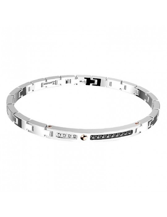 Bracciale Zancan - Hi-Teck - Acciaio - Spinelli - Zaffiri - EHB169