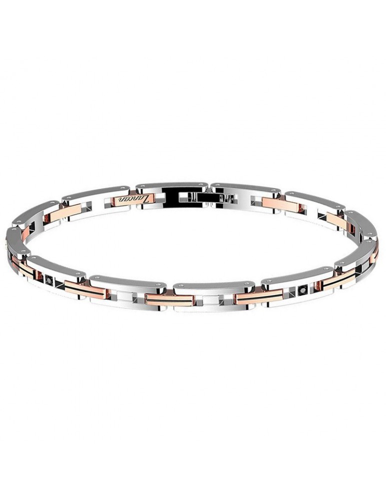 Bracciale Zancan - Hi Teck - Argento - Oro Rosa - Spinelli - EHB138