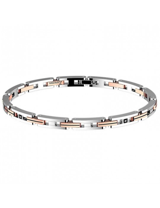 Bracciale Zancan - Hi Teck - Argento - Oro Rosa - Spinelli - EHB138