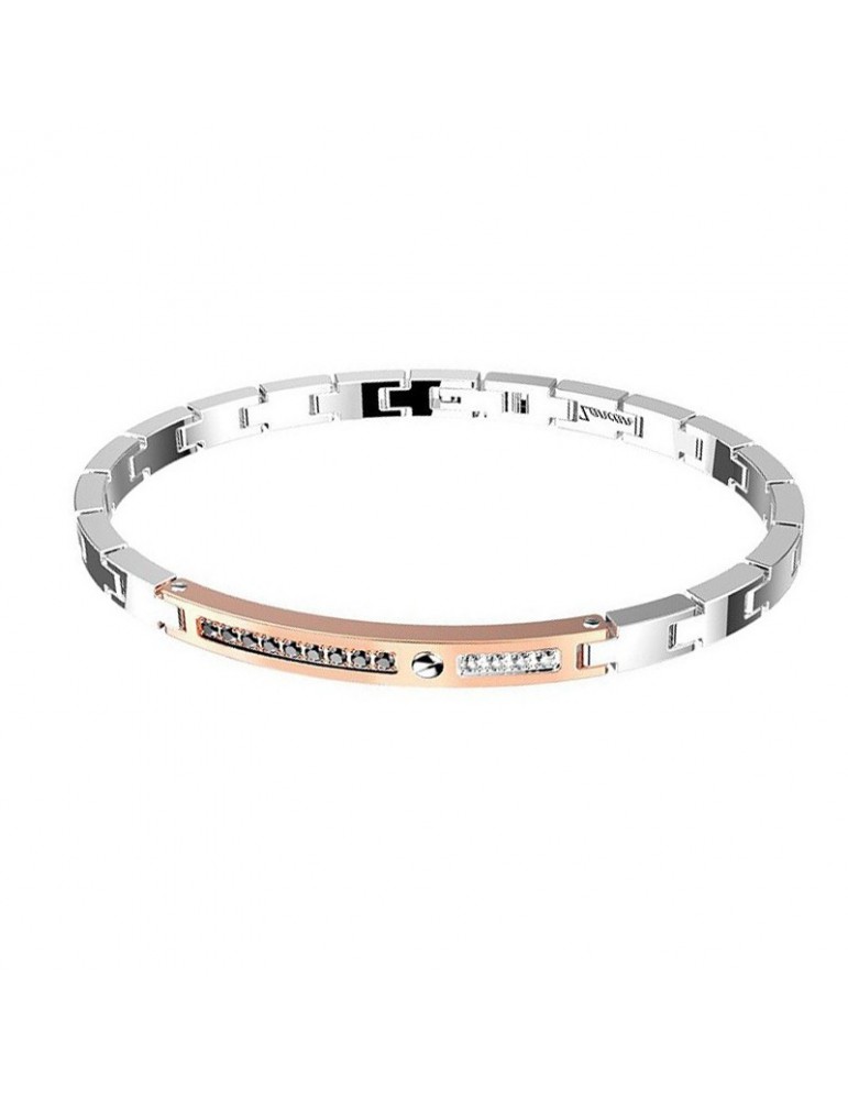 Bracciale Zancan - Hi-Teck - Acciaio - Spinelli - Zaffiri - EHB170