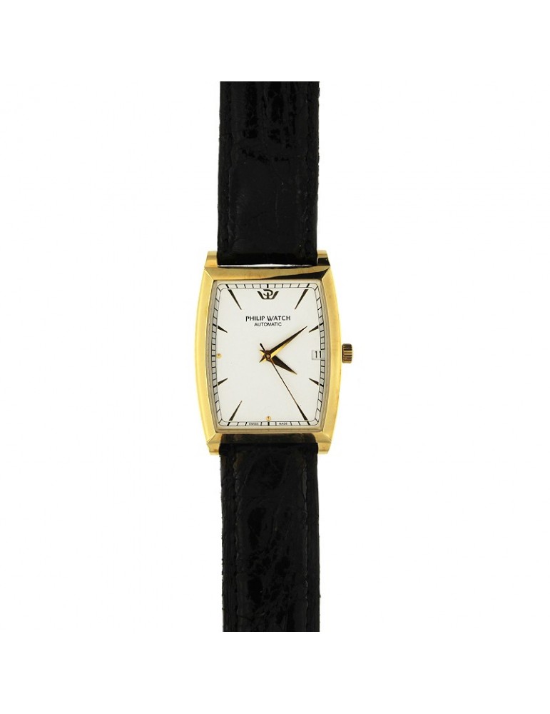 Orologio Philip Watch Uomo Oro Giallo 18 Carati 36 mm Bianco