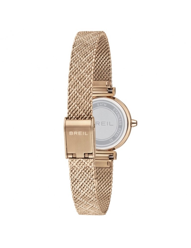 Breil Woman's Watch - Soul Time and Date 25mm White Rose Gold with Crystals - 0