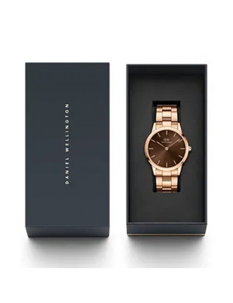 Daniel Wellington Men's Watch Iconic Link Amber 40mm Brown