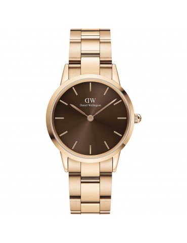 Daniel Wellington Woman's Watch - Iconic Link Amber 32mm Brown - 0