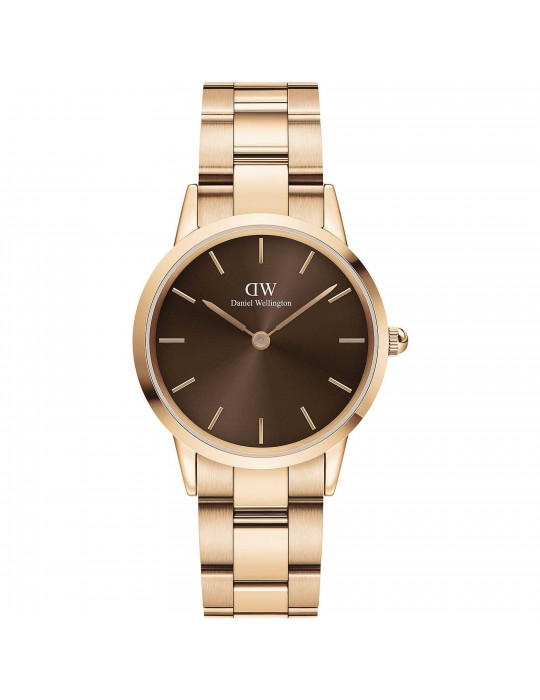Daniel Wellington Woman's Watch - Iconic Link Amber 32mm Brown - 0