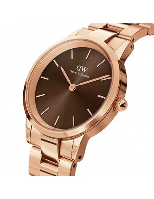 Daniel Wellington Woman's Watch - Iconic Link Amber 32mm Brown - 0
