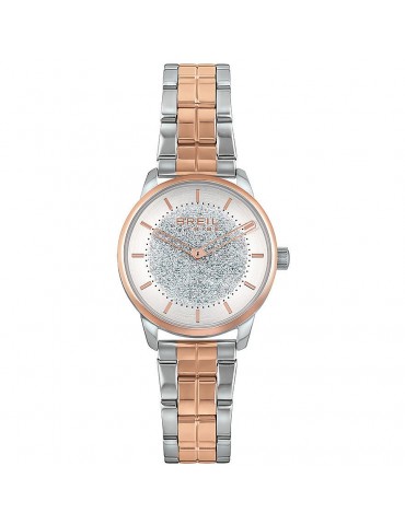 Breil Woman's Watch - Lucille Only Time 32mm Rose Gold White Silver Glitter - 0