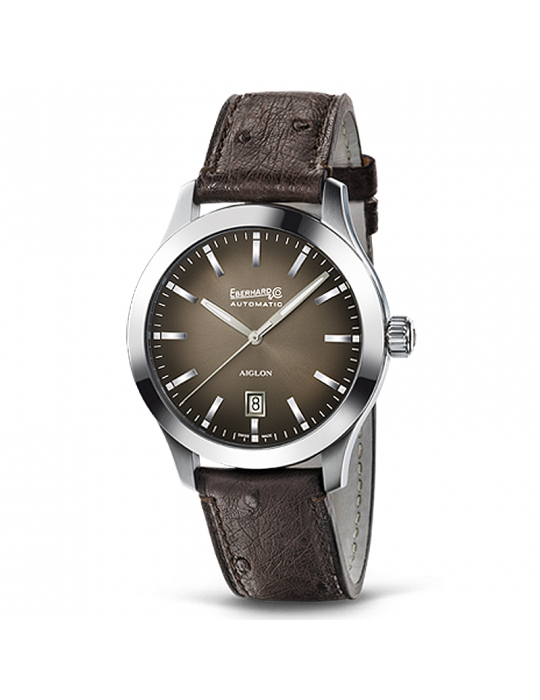 Eberhard Men's Watch - Aiglon Grande Taille Automatic 41mm Tobacco - 0