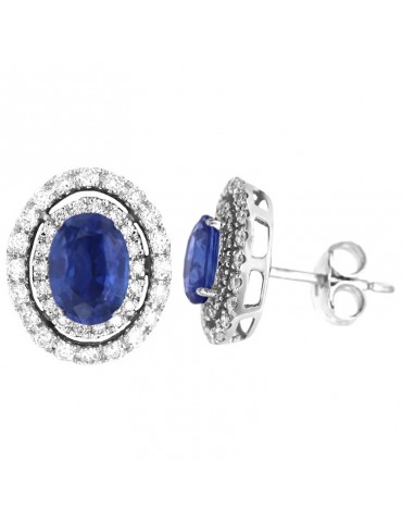 Orecchini Lelune Diamonds - Oro - Diamanti - Zaffiro - LDEAZB181050 2