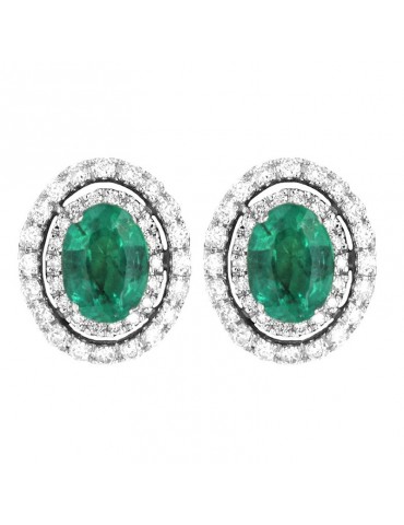 Orecchini Lelune Diamonds - Oro - Diamanti - Smeraldi - LDEASM155051