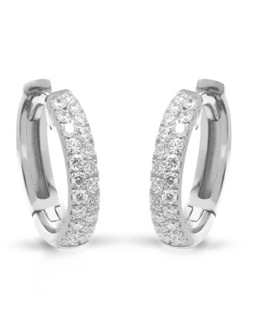 Buonocore Earrings - 18K White Gold Headband with Natural Diamonds - 0