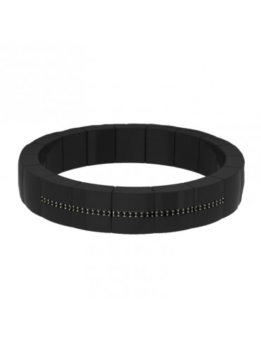Bracciale Roberto Demeglio - Domino - Ceramica-Diamanti Neri-954LN1DBW