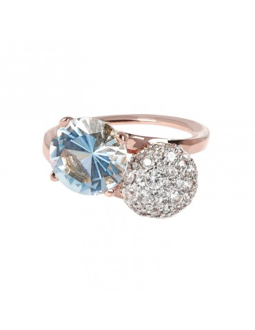 Anello Bronzallure Donna - Preziosa - Topazio Blu e Pavè - WSBZ00958 2