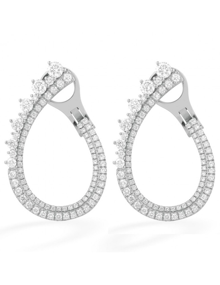 Orecchini Buonocore -Goccia- Oro Bianco - Diamanti Naturali - 835O01DW