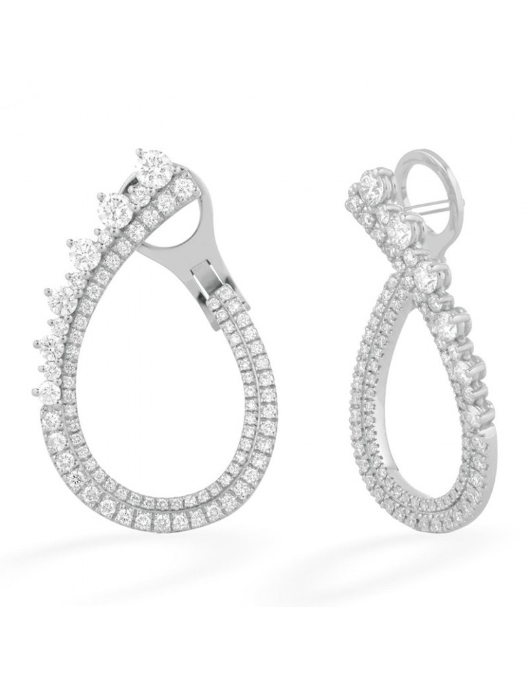 Orecchini Buonocore -Goccia- Oro Bianco - Diamanti Naturali - 835O01DW