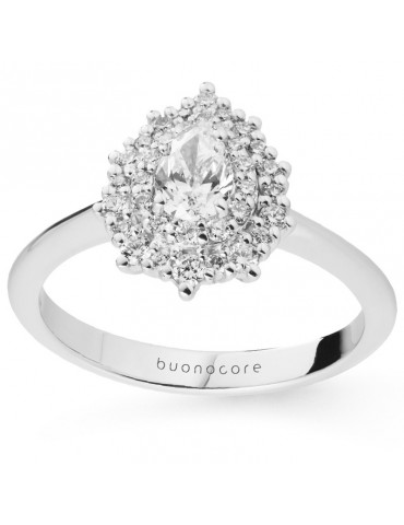 Anello Buonocore - Goccia - Oro Bianco - Diamanti Naturali - 823A01DW 2