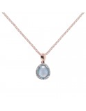 BRONZALLURE NECKLACE WITH BLUE STONE - 0