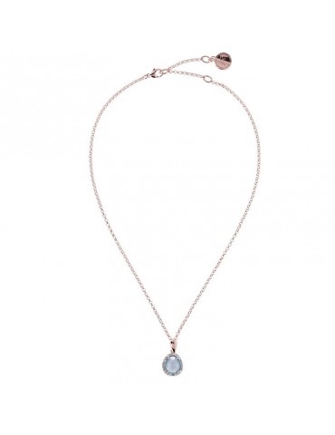 BRONZALLURE NECKLACE WITH BLUE STONE - 0 2
