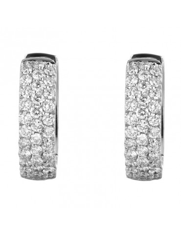 Buonocore Earrings - 18k White Gold Headband with Natural Diamonds - 0