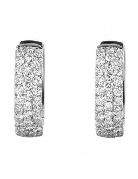 Buonocore Earrings - 18k White Gold Headband with Natural Diamonds - 0