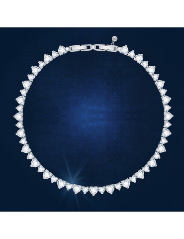 Collana Chiara Ferragni Donna - Diamond Heart in Acciaio Rodiato con Zirconi Bianchi - 0