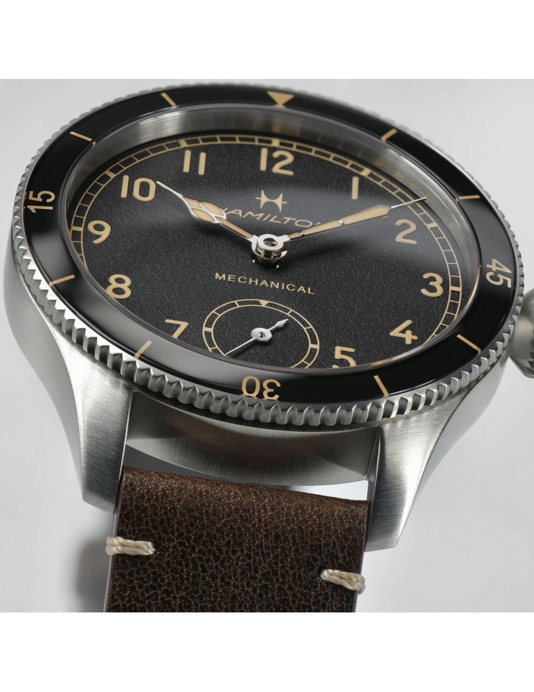 Hamilton Men's Watch - Khaki Aviation Pilot Pioneer Mechanical Manual 43mm Black - 0