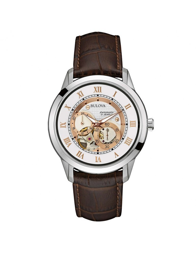 Orologio Bulova Uomo - Sutton - Automatco - 42 mm - Bianco - 96A172
