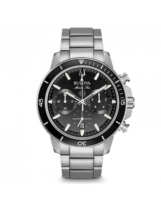 Orologio Bulova Uomo - Marine Star - Cronografo - 45mm - Nero - 96B272