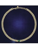 Chiara Ferragni Women's Necklace - Chain Bossy Gold Groumette with Green Zircon - 0