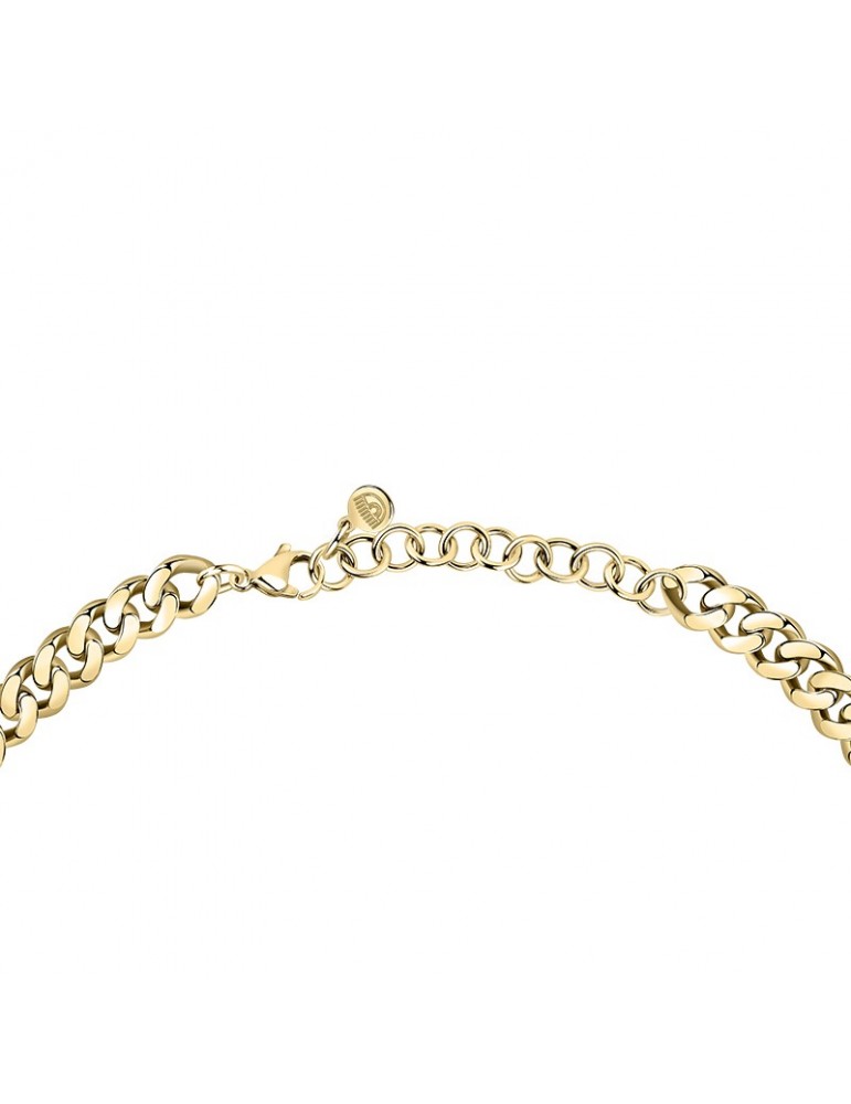 Chiara Ferragni Women's Necklace - Chain Bossy Gold Groumette with Green Zircon - 0