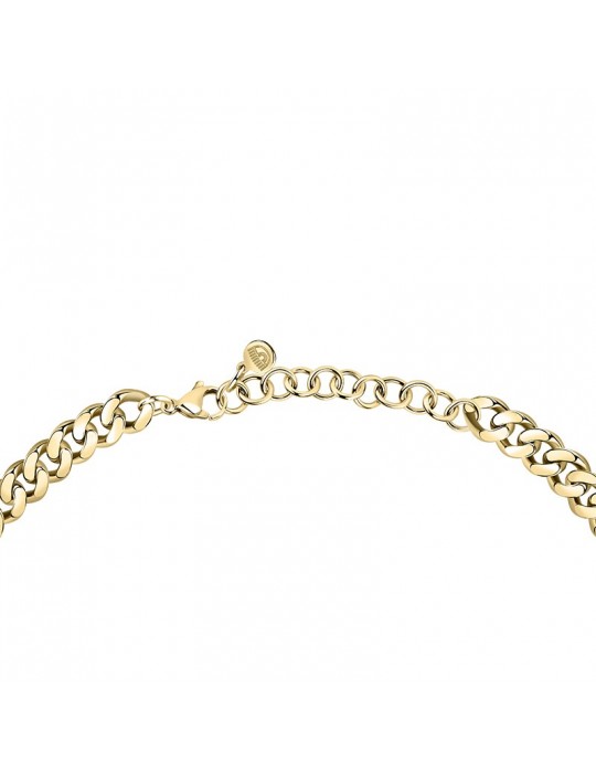 Chiara Ferragni Women's Necklace - Chain Bossy Gold Groumette with Green Zircon - 0