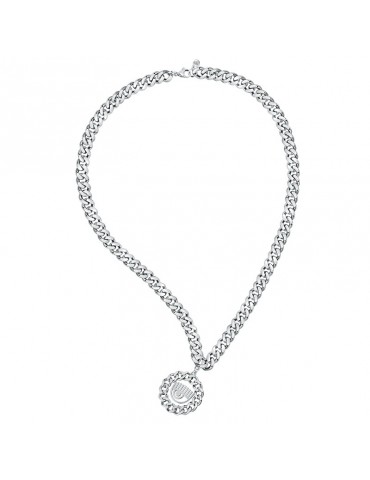 Chiara Ferragni Woman's Necklace - Silver Groumette Chain with Eye Logo Pendant - 0 2