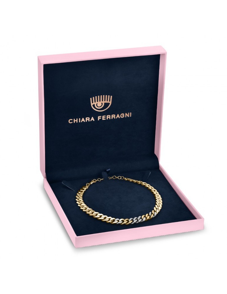 Collana Chiara Ferragni -Chain Silver- Pendente Logo Occhio J19AUW38